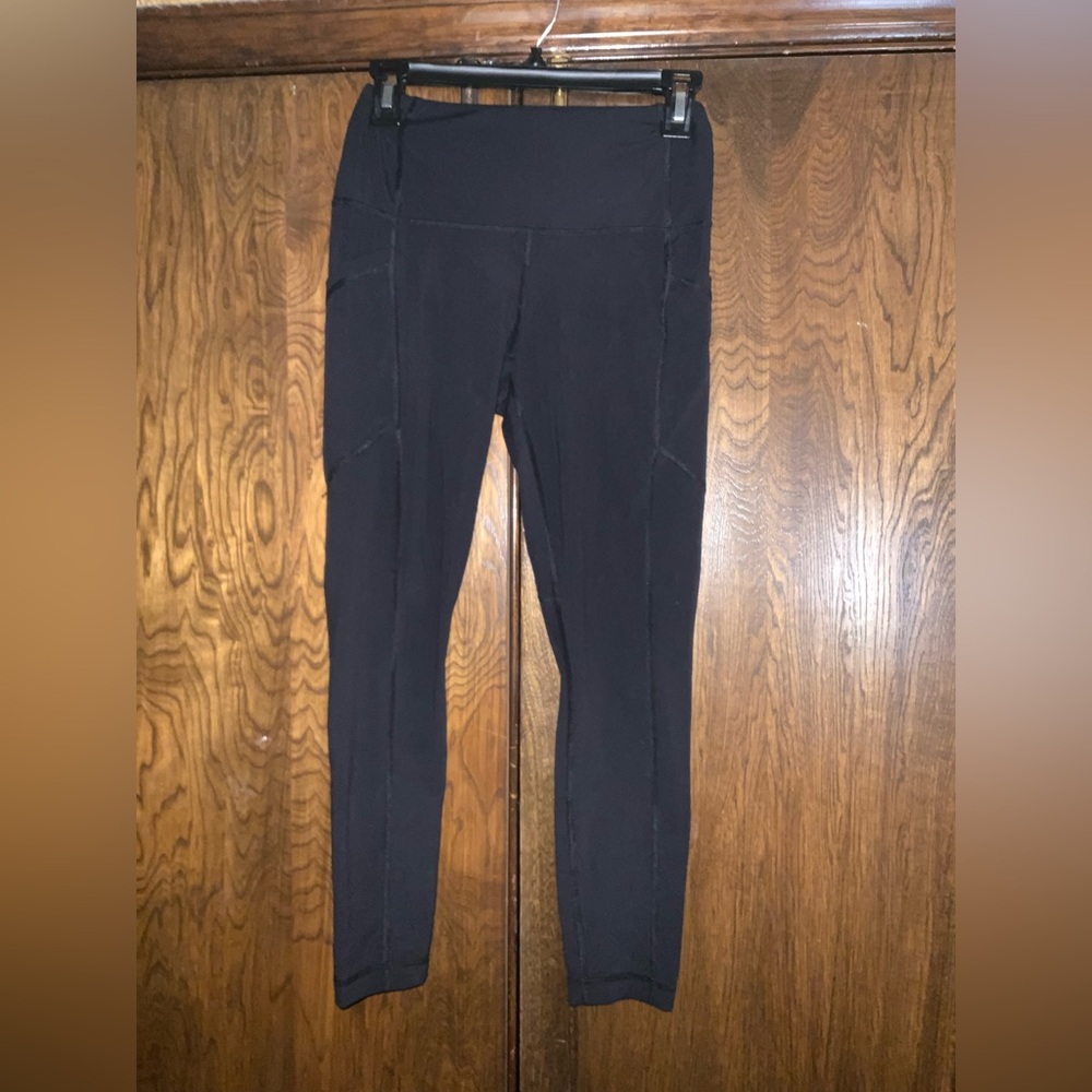 Yogalicious Black Leggings with White Interior Logo